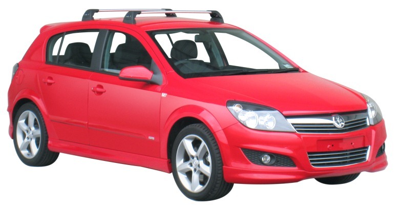 Prorack Silver 2 Bar Aero Flush Bar kit to suit Holden Astra 5dr Hatch 7 2004 2009
