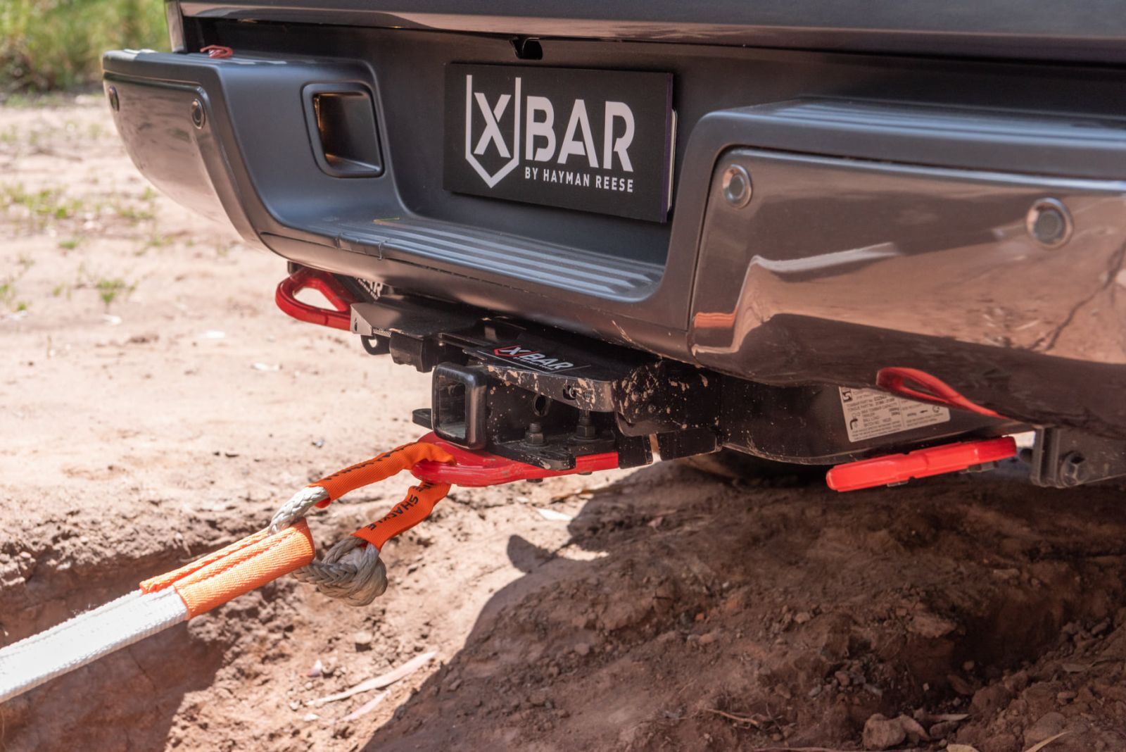 Recovery towbar fitted to a 4WD