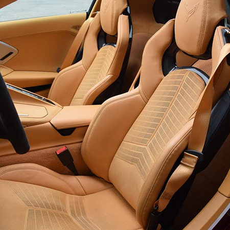 Toughseal interior coating being applied to vehicle upholstery