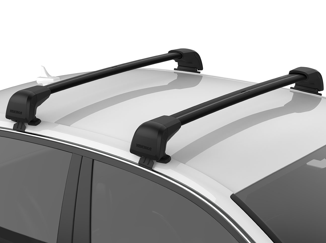 Flush bar roof rack fitted to an SUV with factory rails
