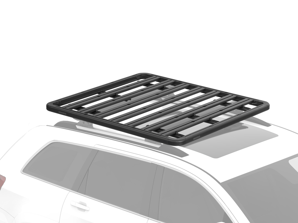 Roof rack platform fitted to a 4WD with awning and recovery gear