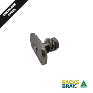 RacksBrax M8 x 20mm Srew Set and M8 Strut Nut 35 x 19 x 8 (4 Pack)