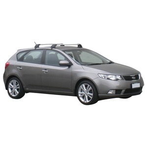 Prorack Silver 2 Bar Aero Flush Bar kit to suit Kia Cerato 5dr Hatch (2010 - 2013)