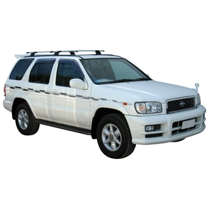 Prorack Silver 2 Bar Aero Through Bar kit to suit Nissan Terrano Regulus 5dr SUV (1996 - 2003)