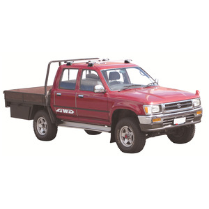 Prorack Black 2 Bar Aero Through Bar kit to suit Toyota HiLux Double Cab 4dr Ute (1988 - 1997)