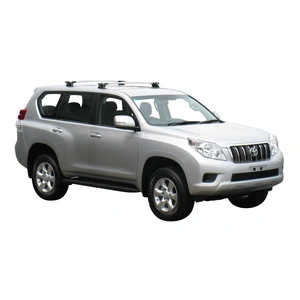 Prorack Silver 2 Bar Aero Through Bar kit to suit Toyota Land Cruiser Prado 150 Series 5dr SUV (12/2009 - Current)