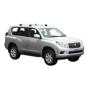 Prorack Black 2 Bar Aero Through Bar kit to suit Toyota Land Cruiser Prado 150 Series 5dr SUV (12/2009 - Current)