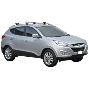 Prorack Black 2 Bar Aero Through Bar kit to suit Hyundai ix35 5dr SUV (2010 - 2015)