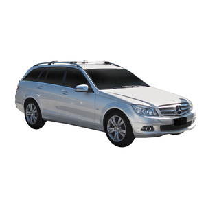 Prorack Silver 2 Bar Aero Rail Bar kit to suit Mercedes-Benz C-Class W204 5dr Wagon (2007 - Current)