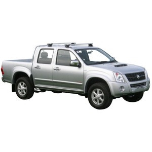 Prorack Black 2 Bar Aero Through Bar kit to suit Holden Rodeo RA Double 4dr Ute (2/2003 - 2008)