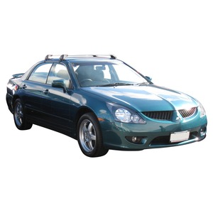 Prorack Silver 2 Bar Aero Flush Bar kit to suit Mitsubishi Diamante 4dr Sedan (7/1996 - 9/2005)