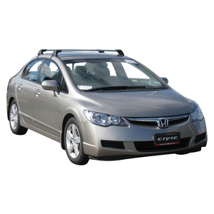 Prorack Silver 2 Bar Aero Flush Bar kit to suit Honda Civic 4dr Sedan (2/2006 - 2011)