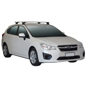 Prorack Silver 2 Bar Aero Through Bar kit to suit Subaru Impreza 5dr Hatch (2012 - 2016)