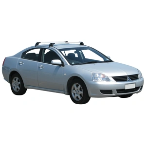 Prorack Silver 2 Bar Aero Flush Bar kit to suit Mitsubishi 380 4dr Sedan (10/2005 - 2008)