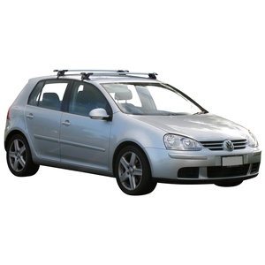 Prorack Black 2 Bar Aero Through Bar kit to suit Volkswagen Golf Mk5 5dr Hatch (8/2004 - 2/2009)