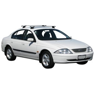 Prorack Silver 2 Bar Aero Through Bar kit to suit Ford Falcon AU 4dr Sedan (9/1998 - 10/2002)