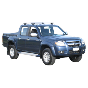 Prorack Silver 2 Bar Aero Through Bar kit to suit Mazda BT-50 Dual Cab 4dr Ute (11/2006 - 10/2011)