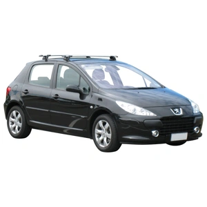 Prorack Black 2 Bar Aero Through Bar kit to suit Peugeot 307 5dr Hatch (11/2001 - 2/2008)