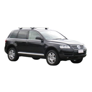 Prorack Silver 2 Bar Aero Through Bar kit to suit Volkswagen Touareg 5dr SUV (2003 - 2010)