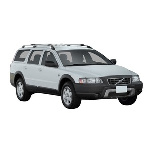Prorack Silver 2 Bar Aero Rail Bar kit to suit Volvo XC70 5dr Wagon (3/2004 - 2007)