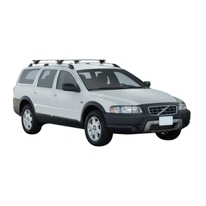 Prorack Black 2 Bar Aero Through Bar kit to suit Volvo XC70 5dr Wagon (3/2004 - 2007)