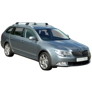 Prorack Silver 2 Bar Aero Flush Bar kit to suit Skoda Superb 5dr Wagon (2009 - 2015)
