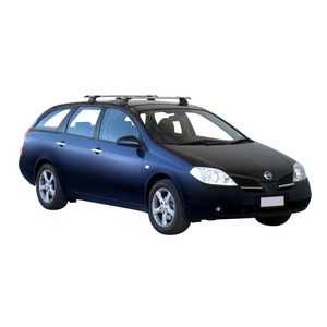 Prorack Silver 2 Bar Aero Through Bar kit to suit Nissan Primera W12 5dr Wagon (2002 - 2007)