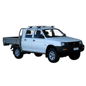 Prorack Black 2 Bar Aero Through Bar kit to suit Mitsubishi Triton Double Cab 4dr Ute (11/1996 - 6/2006)