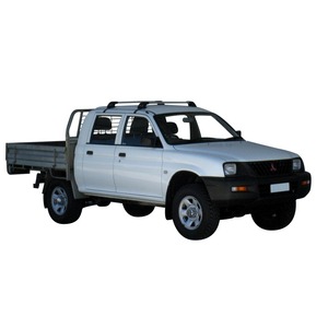 Prorack Silver 2 Bar Aero Flush Bar kit to suit Mitsubishi Triton Double Cab 4dr Ute (11/1996 - 6/2006)