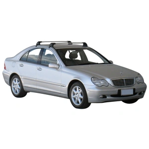 Prorack Silver 2 Bar Aero Flush Bar kit to suit Mercedes-Benz C-Class W203 4dr Sedan (2000 - 2007)