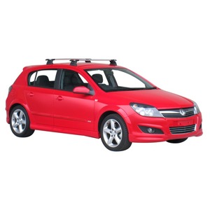 Prorack Silver 2 Bar Aero Through Bar kit to suit Holden Astra 5dr Hatch (7/2004 - 2009)