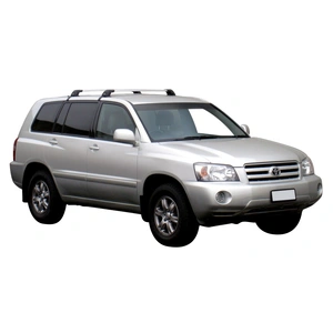 Prorack Silver 2 Bar Aero Flush Bar kit to suit Toyota Highlander 5dr SUV (11/2003 - 7/2007)