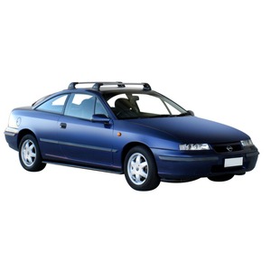 Prorack Silver 2 Bar Aero Flush Bar kit to suit Opel Calibra 2dr Coupe (1989 - 1997)