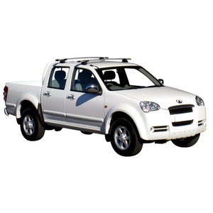 Prorack Silver 2 Bar Aero Through Bar kit to suit Great Wall V240 Double Cab 4dr Ute (7/2009 - Current)