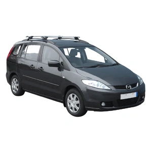 Prorack Silver 2 Bar Aero Through Bar kit to suit Mazda Premacy 5dr MPV (2005 - 2010)