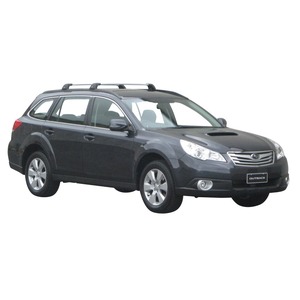 Prorack Silver 2 Bar Aero Flush Bar kit to suit Subaru Outback 5dr Wagon (9/2009 - 2014)