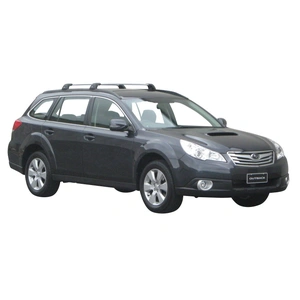 Prorack Silver 2 Bar Aero Flush Bar kit to suit Subaru Outback 5dr Wagon (9/2009 - 2014)