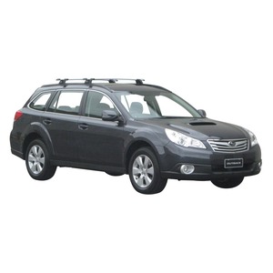 Prorack Black 2 Bar Aero Through Bar kit to suit Subaru Outback 5dr Wagon (9/2009 - 2014)