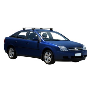 Prorack Silver 2 Bar Aero Through Bar kit to suit Opel Vectra 5dr Hatch (3/2003 - 2008)