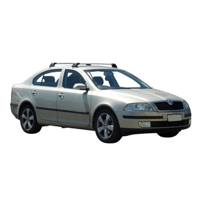 Prorack Silver 2 Bar Aero Flush Bar kit to suit Skoda Octavia II 4dr Liftback (2004 - 2009)