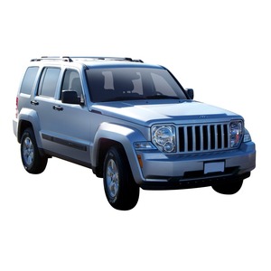 Prorack Silver 2 Bar Aero Rail Bar kit to suit Jeep Cherokee KK 5dr SUV (2008 - 2013)