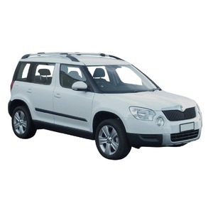 Prorack Silver 2 Bar Aero Flush Bar kit to suit Skoda Yeti 5dr SUV (2009 - 2017)