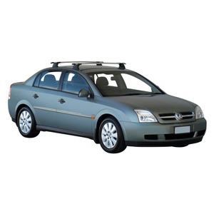 Prorack Silver 2 Bar Aero Through Bar kit to suit Opel Vectra 4dr Sedan (3/2003 - 2008)
