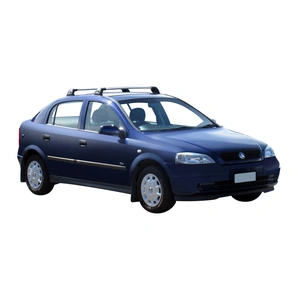 Prorack Silver 2 Bar Aero Flush Bar kit to suit Holden Astra 5dr Hatch (12/1998 - 6/2004)
