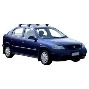 Prorack Silver 2 Bar Aero Through Bar kit to suit Holden Astra 5dr Hatch (12/1998 - 6/2004)