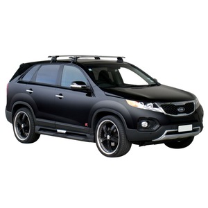 Prorack Black 2 Bar Aero Through Bar kit to suit Kia Sorento 5dr SUV (10/2009 - 2015)