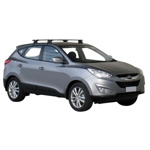 Prorack Black 2 Bar Aero Through Bar kit to suit Hyundai ix35 5dr SUV (2010 - 2015)