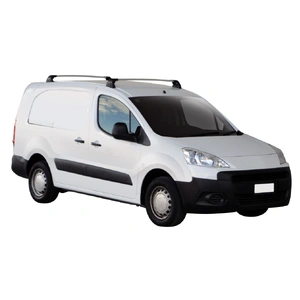 Prorack Silver 2 Bar Aero Flush Bar kit to suit Peugeot Partner LWB 5dr Van (2008 - 2015)