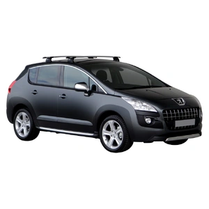 Prorack Silver 2 Bar Aero Through Bar kit to suit Peugeot 3008 5dr SUV (2010 - 2016)