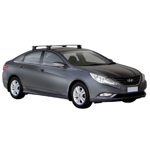 Prorack Silver 2 Bar Aero Through Bar kit to suit Hyundai i45 4dr Sedan (2010 - Current)